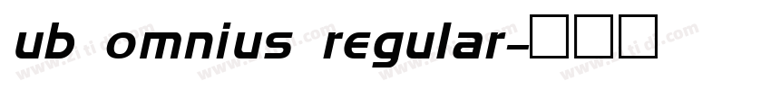 ub omnius regular字体转换